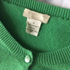 JCrew green cashmere sweater